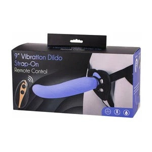 Seven Creations 9" Vibrating Strap-On & Harness - Purple