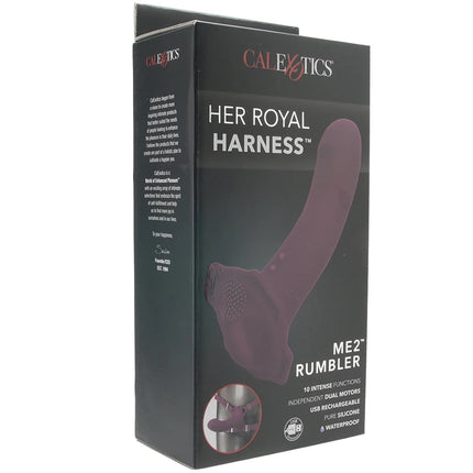 ME2 Rumbler Vibrating Silicone Strap-On - Purple