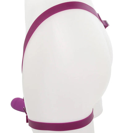 ME2 Rumbler Vibrating Silicone Strap-On - Purple