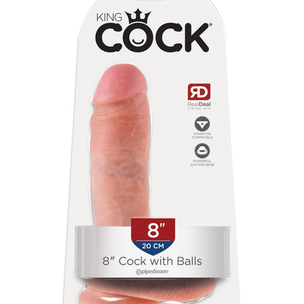 King Cock 8" Dildo with Balls