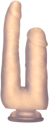 Real Rock 9 Inch Double Dildo - Translucent Skin