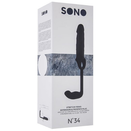 SONO No. 34 Penis Extension & Prostate Plug in Grey