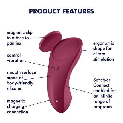 Satisfyer Sexy Secret Panty Vibe in Merlot