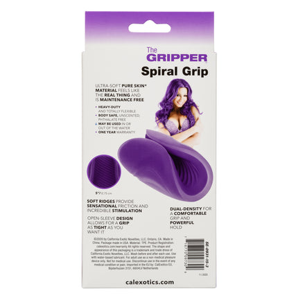 The Gripper Spiral Grip Open Sleeve Masturbator