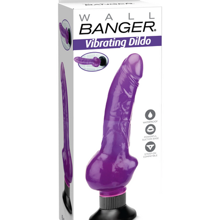 Wall Banger Vibrating Dildo in Purple